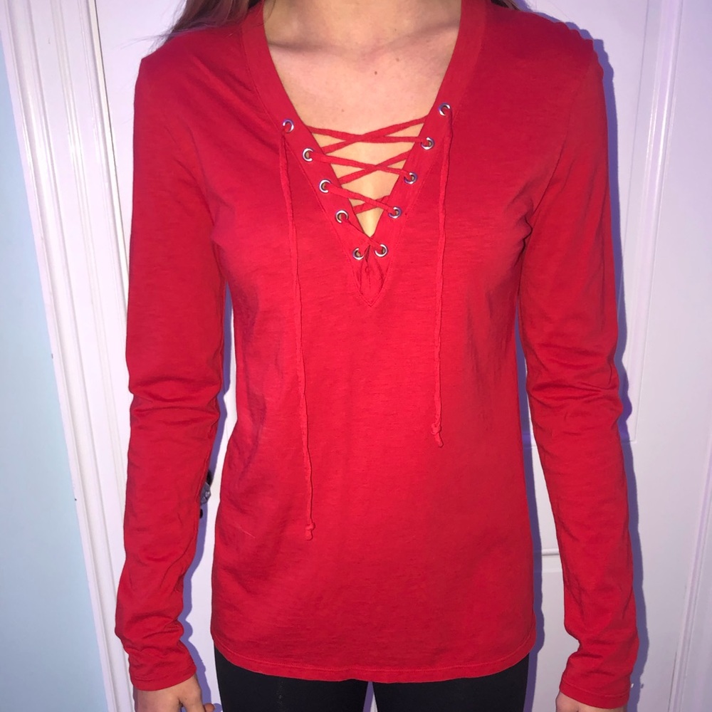 Red Criss-Cross shirt